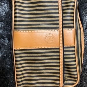 Fendi Vintage Purse Striped Gold and Black